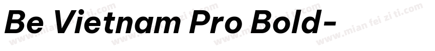 Be Vietnam Pro Bold字体转换